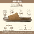thumbnail image 3 of Cushionaire Ritual Suede Slide Sandals for Women - Slip On Womens Leather Sandals with Cushioned Cork Footbed and Arch Support, 3 of 20