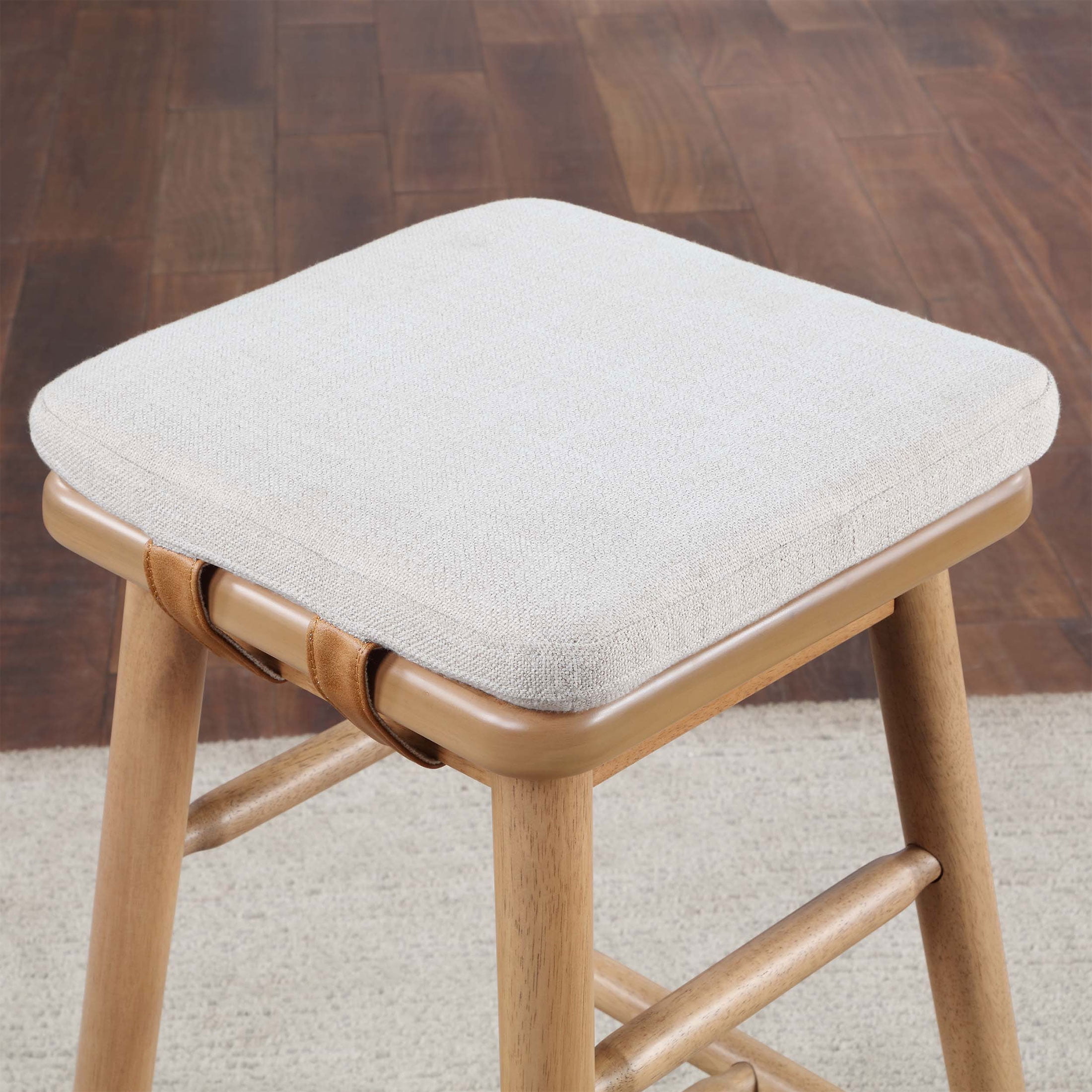 Better Homes & Gardens Springwood Barstool Set of 2, Light Honey Finish, Counter Height