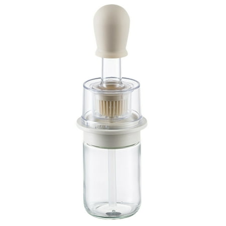 

Boc 180ml Oil Container Drip-proof Prevent Mixing Soft Bristles Leakproof Heat-resistant Oil Storage Bottle with Brush Kitchen Gadget