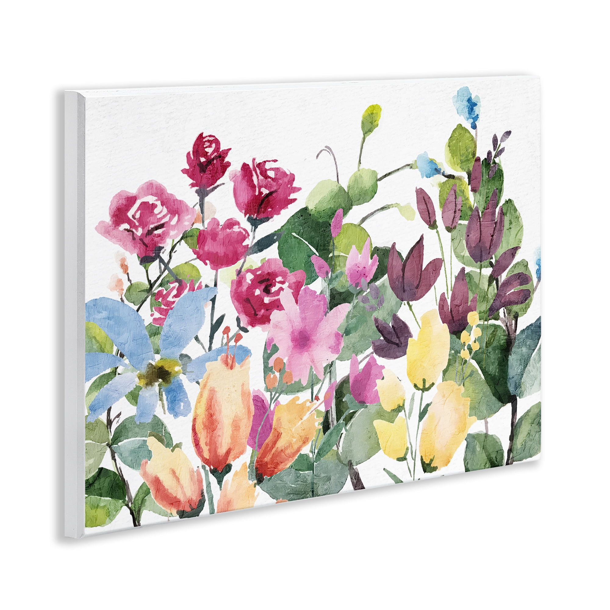 Stupell Industries Floral Blooming Colors Botanical & Floral Painting Unframed Art Print Wall Art, 14 x 11