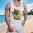thumbnail image 2 of NOLDARES Mens Workout Tank Tops Cotton Loose Fit Soft Gym Muscle Shirt Sleeveless Classic T Shirts Summer Beach(White,2XL), 2 of 9