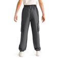 thumbnail image 6 of Actgleam Boys Girls Cargo Pants with Pockets Elastic Waist Joggers Trousers for Kids,Dark Gray,13-14Years, 6 of 8