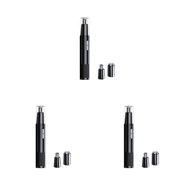 Youkk Tondeuse à Poils de Nez IPX5 Étanche Tondeuse Multi-Usage Rasage Automatique Sécurité pour Salon Professionnel Noir Type 2 3Ensemble