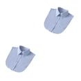 thumbnail image 1 of Qarigey Mujeres diseño simple Color sólido falso cuello niñas Formal falso media camisa decorativa desmontable solapa accesorio Punto azul 2piezas, 1 of 6