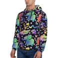 thumbnail image 3 of Cauagu Colorful Animals for Men's Pullover Hooded Sweatshirt Athletic Casual Hoodie Aautumn Hoodie Sweatshirt for Men Pullover Casual Hooded Sweatshirt-Small, 3 of 7