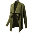 thumbnail image 1 of A2Y Women's Regular Fit Shawl Collar Open Front Acrylic Sweater Cardigan Olive M, 1 of 3