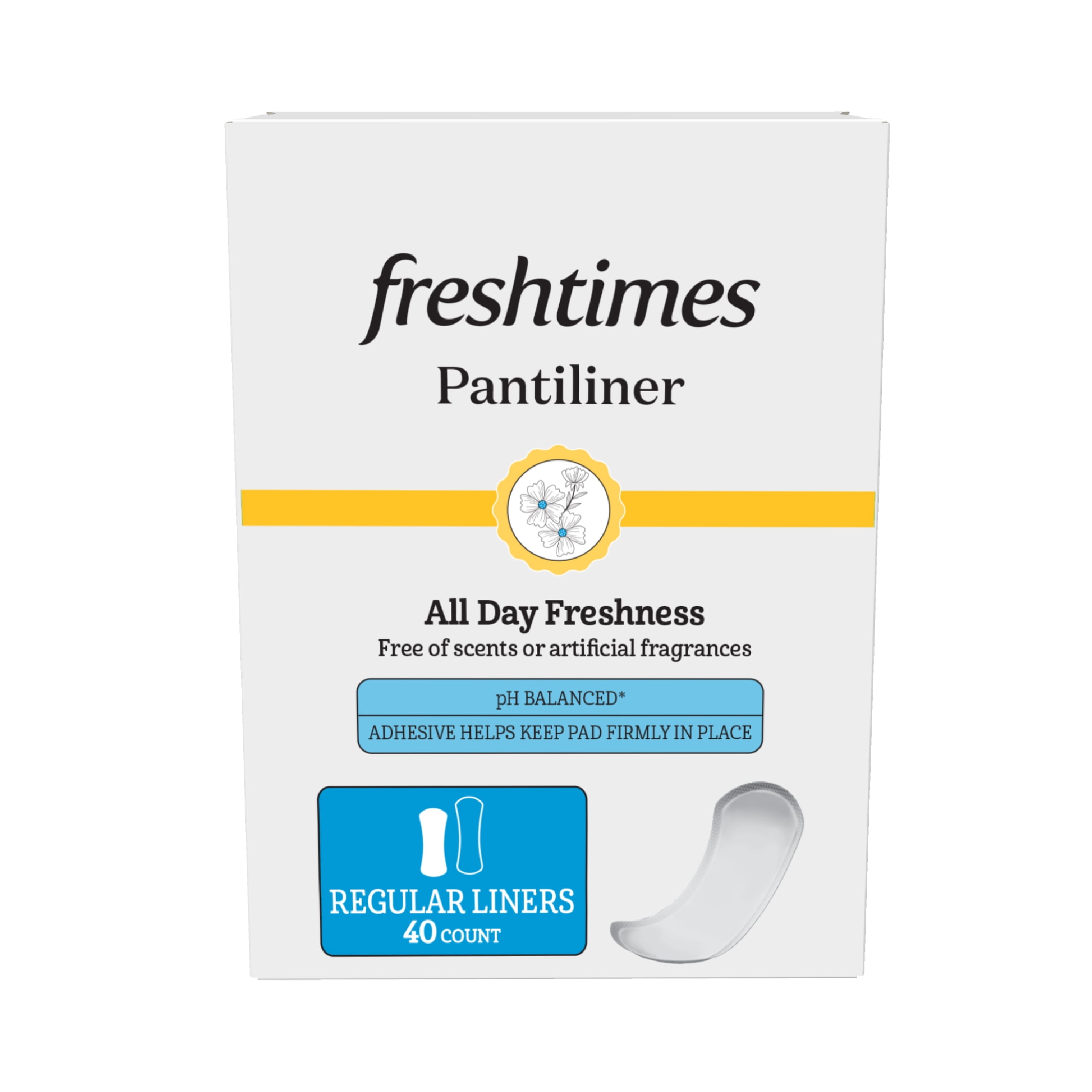 (6 pack) Freshtimes Liners, Regular, Unscented (40 Count)