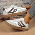 thumbnail image 6 of NOKIO Women's Retro Sneakers Fashion 𝖫a𝖼e Up Athlet𝗂c Shoes Casual Non-S𝗅ip Walking Shoes Lightweight Daily Walking Shoes for Back to College, 6 of 8