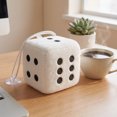 thumbnail image 5 of Fuzzy Plush Dice for Car Mirror, Soft Plush Dots - Cute Game Prop Decorative Pendant for Car Interior Hanging Ornament Decoration, 5 of 7