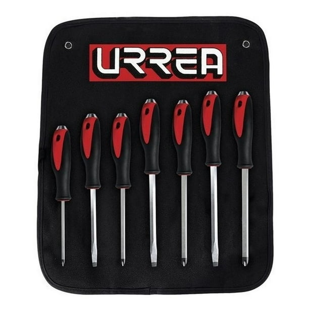 Juego de 7 Destornilladores de Golpe Combinado Urrea 9100GC