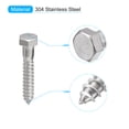 thumbnail image 3 of Uxcell Hex Head Lag Screws Bolts, 1/2" x 3" 304 Stainless Steel Partial Thread Wood Screws, 20 Pack, 3 of 7