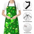 thumbnail image 4 of Kdxio St Patrick's Day2 Apron with Pockets Adjustable Kitchen Aprons for Men Women Waterproof Aprons for Cooking,Drawing,Crafting, Baking Household Cleaning, 4 of 8