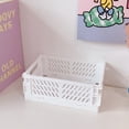 thumbnail image 1 of Mini Storage Basket Mini Plastic Storage Basket Mini Folding Storage Basket Small Organize Basket Small Basket For Stationery Mini Storage Basket Plastic Foldable Small Organize, 1 of 1