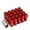 Red, variant on J2 Engineering LN-T7-034-15-BK J2 Engineering 7075 -T6 Forged Aluminum M12X1.5 20Pcs 50mm Height Open -End Lug Nut Set w / Socket Adapter (Black)