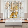thumbnail image 2 of Ambesonne Hunting Kitchen Curtains, Fox Autumn Forest, 55"x39", Orange White Black, 2 of 3