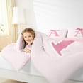 thumbnail image 5 of Manfei Letter A Monogrammed Bedding Comforter Set,Cute Cartoon Bowtie Twin Comforter Sets,Pink Bow Tie Bedding Set For Girls Kids,Microfiber Room Decorative Reversible,2 Pieces, 5 of 9