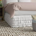 thumbnail image 3 of Elegant Comfort Elegant Comfort 1500 Series Microfiber Multi-Ruffle Bed Skirt, Wrinkle and Fade Resistant, 15-Inch Drop, Twin, White, 3 of 4