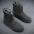 thumbnail image 6 of 2022 New Winter Men's Shoes Waterproof Non-Slip High-Top Snow Boots Men's Sheepskin Plus Velvet Warm Cotton Shoes for Men (Khaki,42), 6 of 7