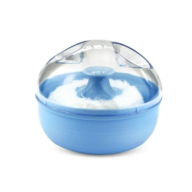 Baby Soft Face Body Powder Puff Talcum Powder Sponge Box Case Container