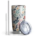 thumbnail image 2 of 20 Oz Pioneer Flower Coffee Tumbler Double Wall Insulated Stainless Steel Water Bottle | Metal Reusable Thermoses Flask with Cup Cap | Leak & Sweat Proof with Anti-Dust Lid, 2 of 7