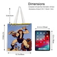 thumbnail image 5 of Thundarr the Barbarian-theme canvas Tote Bag for Women Aesthetic Shopping Grocery Reusable Bags with Inner Zipper Women Gift 13.8 x 15.8 inches（35x40cm）, 5 of 6