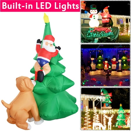 costway 6 ft airblown inflatable christmas tree santa decor lighted lawn yard outdoor - Inflatable Christmas Lawn Decorations costway 6 ft airblown inflatable christmas tree santa decor lighted lawn yard outdoor - Inflatable Christmas Lawn Decorations