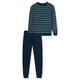 thumbnail image 1 of UNCOVER by SCHIESSER Pijama largo para hombre - con puños, a rayas, tejido jersey sencillo Azul scuro XL (X-Large), 1 of 6