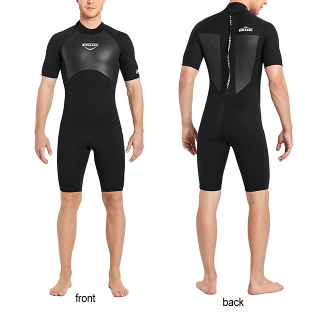 Combinaison de Plongée 2mm Haute Efficacité Anti-Froid Bonne Élasticité Respirante Maillots de Bain Forte Protection Solaire Réduit la Résistance à l'Eau Combinaison Homme Noir 3TG