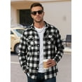 thumbnail image 2 of OALUXE Men's Plaid Button Down Shirts Cotton Long Sleeve Shirts with Pocket, 2 of 7