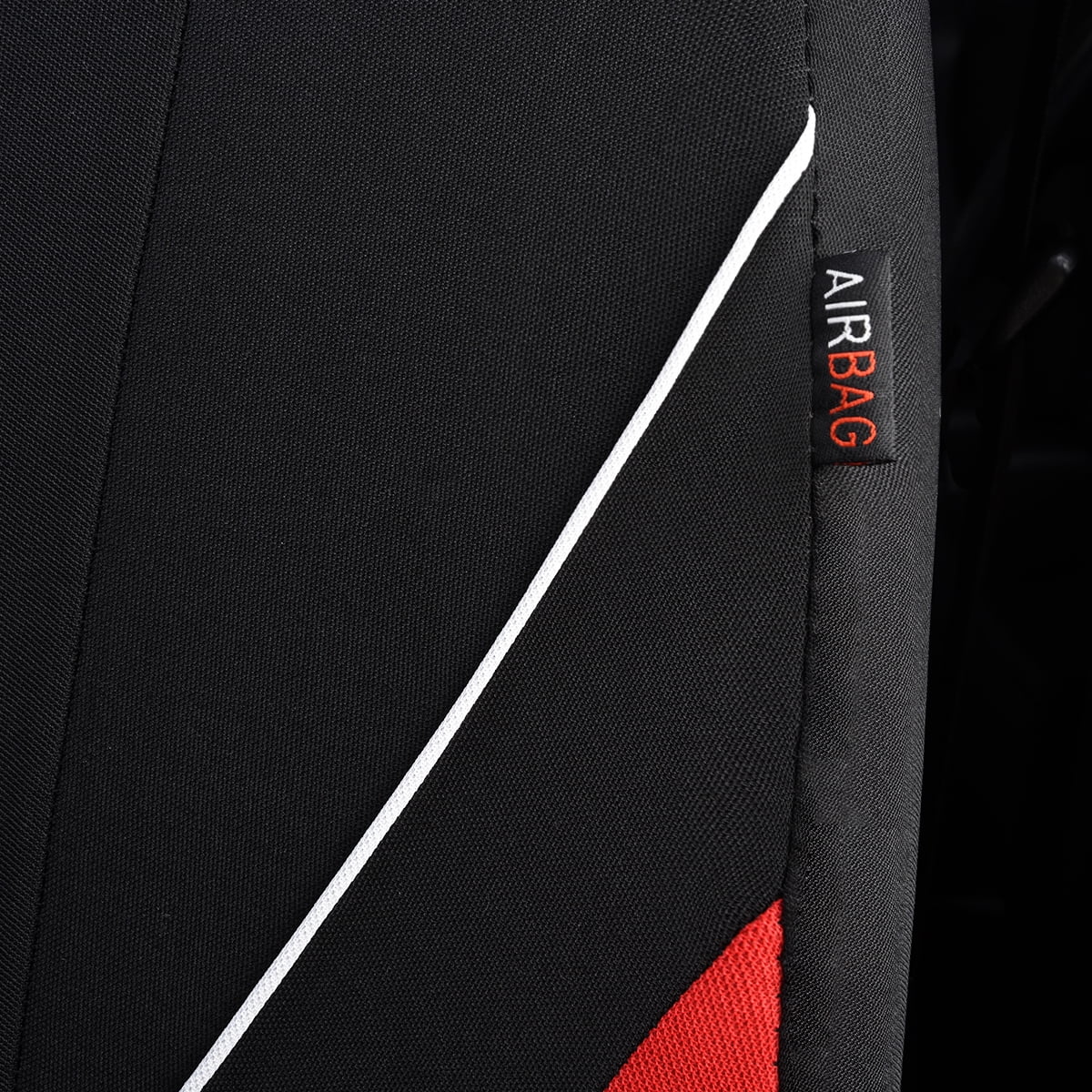 Flying Banner Car Seat Covers Front Rear Full Set Protectors Auto Interior Car Accessories Rear Bench Split 40/60 50/50 60/40 Piping Sporty Orange Black