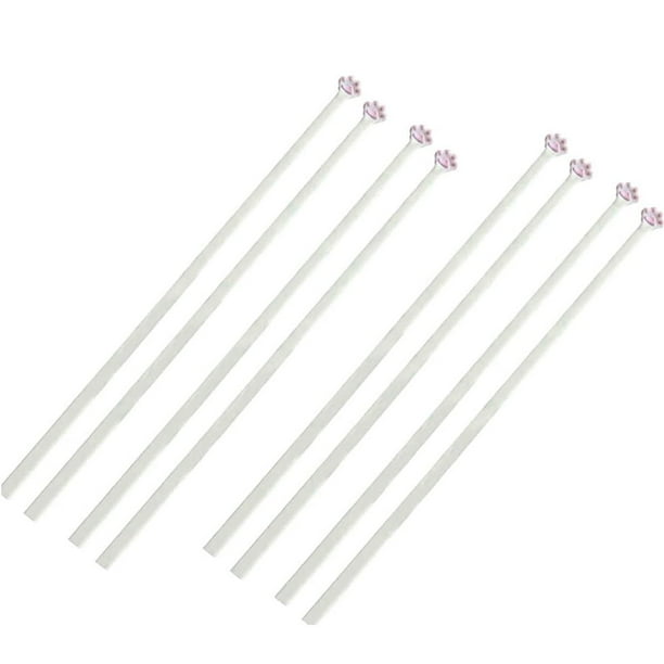 4 Pares de Palillos con Forma de Pata de , Reutilizables, Antideslizantes, de Color Rosa. Regalos Divertidos para Novias y Amantes de los Gatos.
