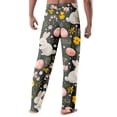 thumbnail image 4 of Domuza Mens Easter Bunny Pajamas Pants Casual Elastic Waist Drawstring Pjs Trousers Comfy Relaxed Fit Lounge Sleepwear with Pockets Light Gray L, 4 of 4