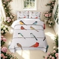 thumbnail image 2 of Erosebridal Coastal Bird Animals Twin Quilt Set,Rustic Branch Twin Coverlet Set,White Gray,2-Piece,1 Bedspread and 1 Pillowcase, 2 of 7