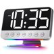 thumbnail image 1 of Odokee Despertadores digitales para dormitorios: Atenuador de brillo número 5 grande y atrevido - Fácil de leer en toda la habitación - 5 sonidos de alarma 8 luces nocturnas - Plata, 1 of 5