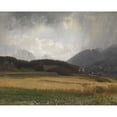 thumbnail image 2 of Anton Hlavacek 18x15 Gold Ornate Wood Frame and Double Matted Museum Art Print Titled - Rain Mood Over Igls, 2 of 4