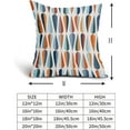 thumbnail image 6 of Mid-Century Pillow Covers 20X20 Inch Blue Orange Drop Shapes Square Pillow Cases Modern Retro Linen Throw Pillows Set of 2 Home Decor for Living Room Couch Cushion Porch Outdoor, 6 of 6