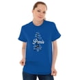 thumbnail image 3 of Paris Eiffel Tower French Parisian Women's Graphic T Shirt Tees Brisco Brands L, 3 of 5