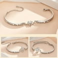 thumbnail image 4 of Sister Birthday Gifts from Sisters, Women's Bracelet Zircon Women's Slide Bracelet Adjustable Women's Silver Bracelet Women's Jewelry Layered Pendant Bracelet Lettering Bracelet Bracelet, 4 of 9