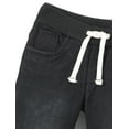 thumbnail image 2 of chopper club Boys Jeans in Premium Stretchable CottonKnitted Denim Fabric in Slim Fit and Half Cotton Rib Elastic + Button +Zip +Drawstrings Blue Full RIB Black 12, 2 of 3