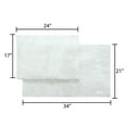 thumbnail image 3 of Luxury Microfiber Bath Rug Set - 20”X32”/23”X39” - White, 3 of 5