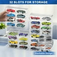 thumbnail image 2 of Clear Acrylic Toy Car Display Case, 1/64 Scale Mini Car Showcase Display, Matchbox Car Storage Box for Mini Toy Display, 8 Compartments, 2 Pack (4pcs), 2 of 7