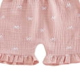 thumbnail image 5 of Edvintorg Two Piece Sets for Girls Summer Cute Ruffle Sleeve Smocked Back Casual Tank Top and Short Little Girls Clothes Size 0-4, 5 of 5