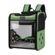 thumbnail image 5 of Mochila transportadora para pájaros, jaula de viaje para mascotas con soporte, transpirable con bandeja, portátil, fácil limpieza para loros, jaula de verde, 5 of 9