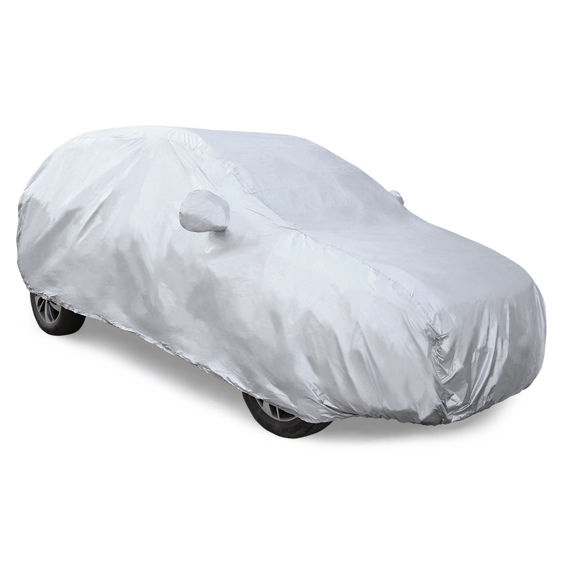 Silver Tone 170T Car Cover All Weather Scratch Rain Snow Heat Resistant 
