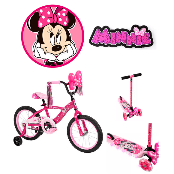 Bicicleta para Niñas Disney Minnie R16 con Scooter Combo