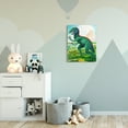 thumbnail image 2 of The Kids Room by Stupell Dinosaur Field Red Green Kids Nursery Painting Canvas Wall Art by The Saturday Evening Post, 2 of 6