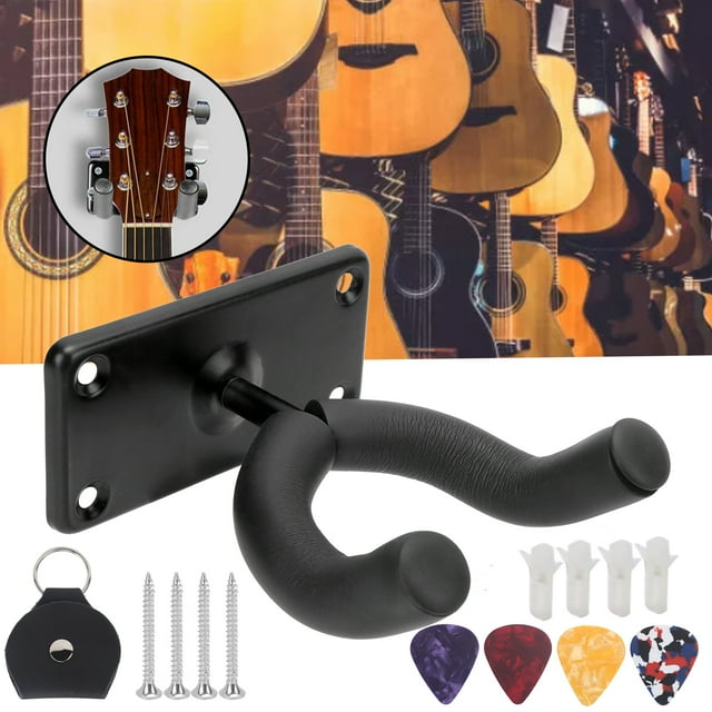Soporte De Pared Para Guitarra, Tubo De Esponja De Metal, Soporte Para Instrumentos Para Bajo Acústico Eléctrico Con Brazo De Soporte Protector Para Exhibir Guitarra, Ukelele,