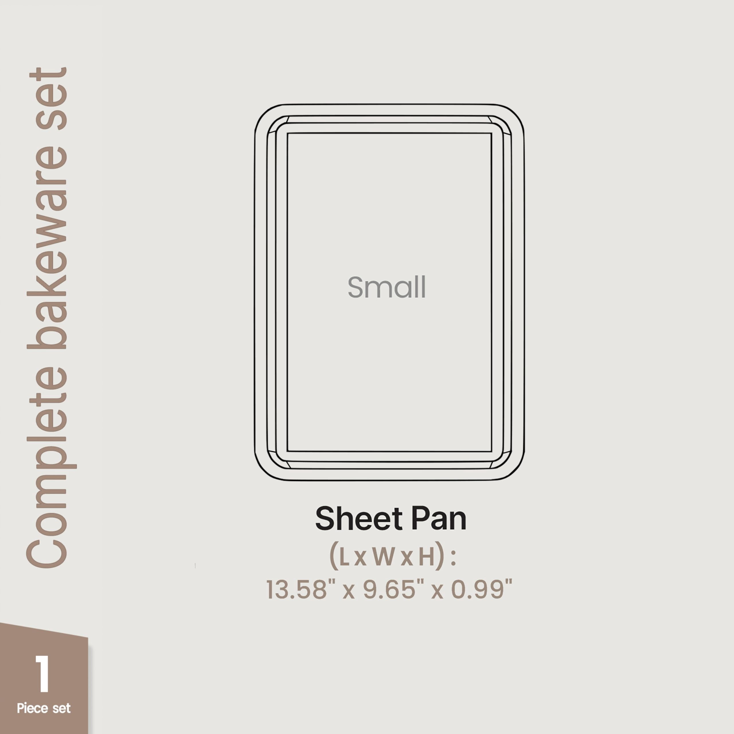 Bakken Baking Pans - Nonstick Coating, 13.58’’ × 9.65’’ Carbon Steel Cookie Sheet, Diamond Texture Bottom, Oven Safe 450°F, White Marble
