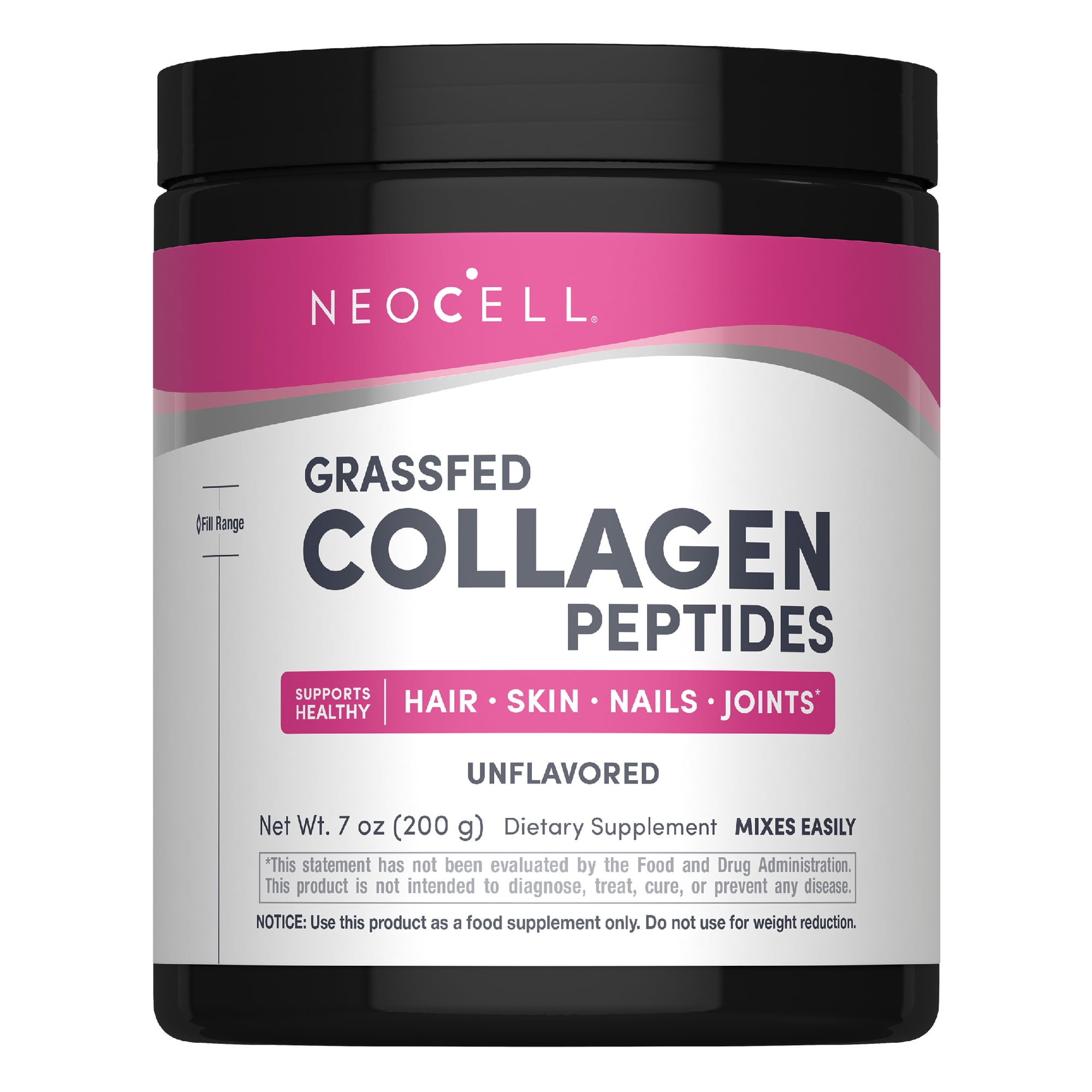 Grass Fed Collagen Peptides Powder | 7 oz | Unflavored | Healthy Hair, Skin, and Nails | by NeoCell