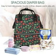 thumbnail image 5 of Xecao Strawberry print Large Capacity Nappy Bag is a multi-functional waterproof travel backpack, perfect as a nursing bag or mummy backpack for women, 5 of 6